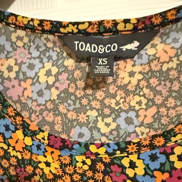 Toad & Co Floral Tank Dress with Multicolor Ditsy Print - XS - Picture 5 of 6